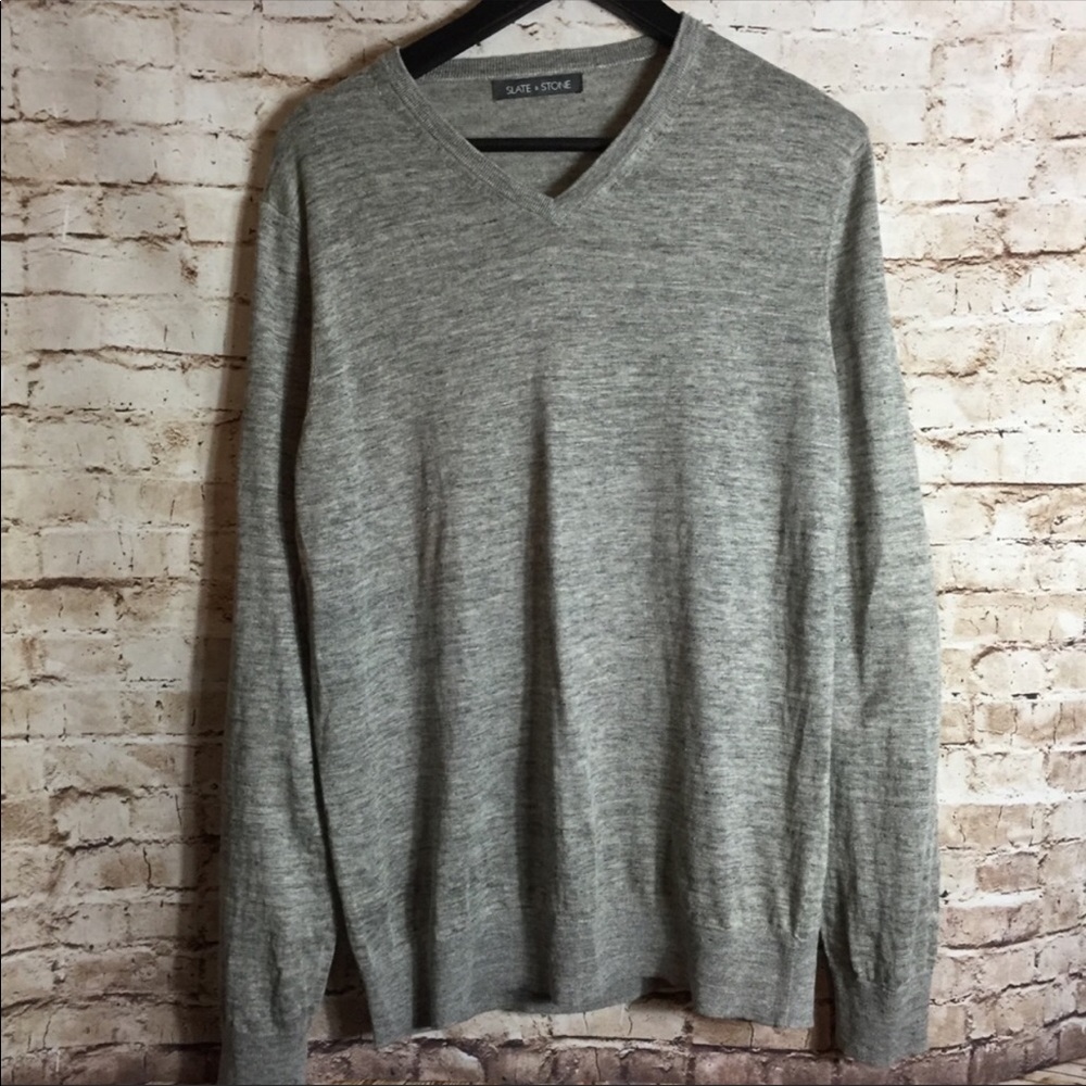 Natural Linen Slate and Stone Sweater: Beachy Preppy sustainable natural textile